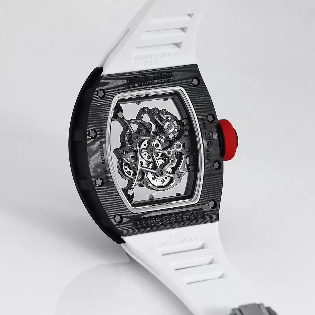 RICHARD MILLE RM055 Rediseñado original 1:1 Best Edition BBR Factory 2024 Correa Blanca 