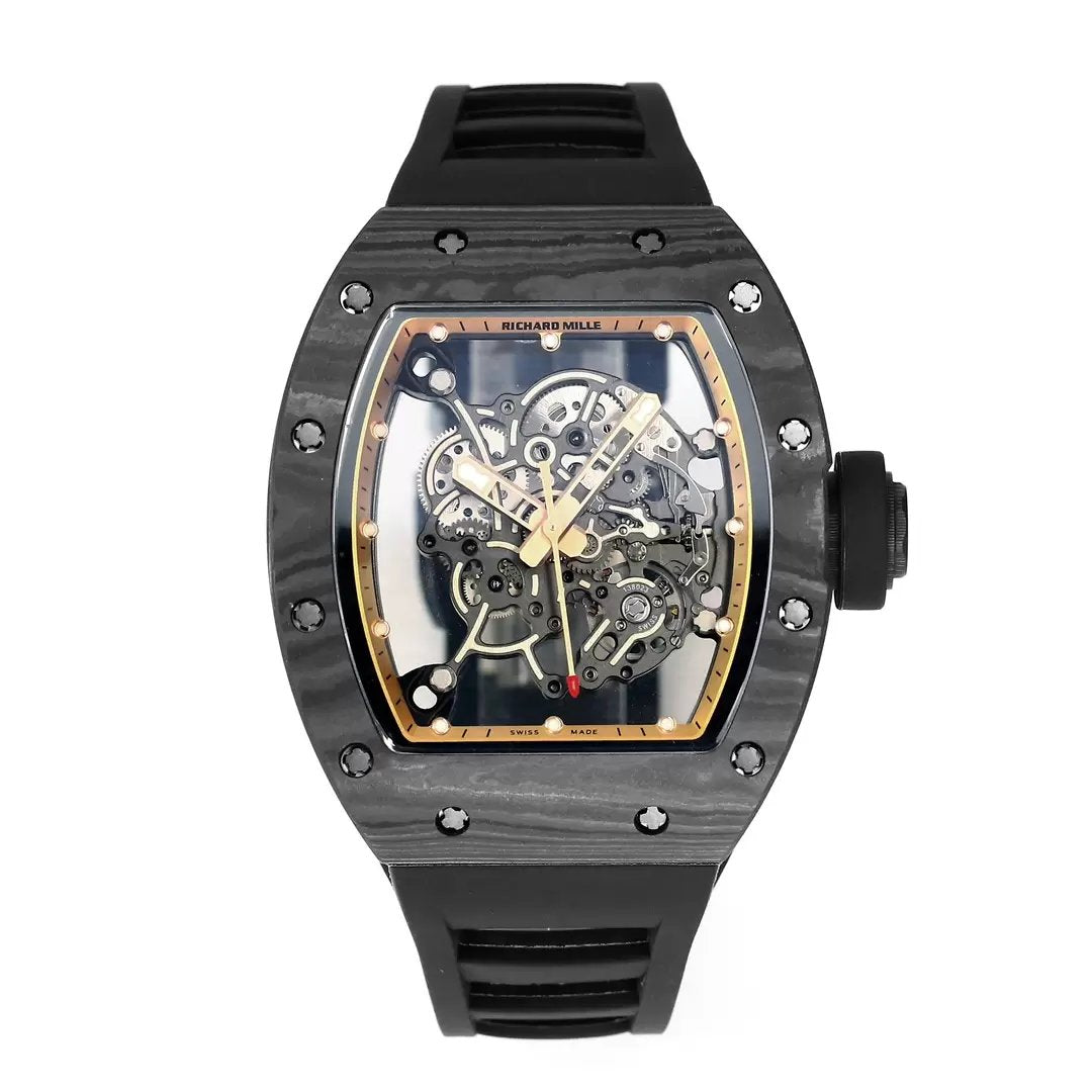 RICHARD MILLE RM055 Cinturino in oro nero ridisegnato originale 1:1 Best Edition BBR Factory 2024 