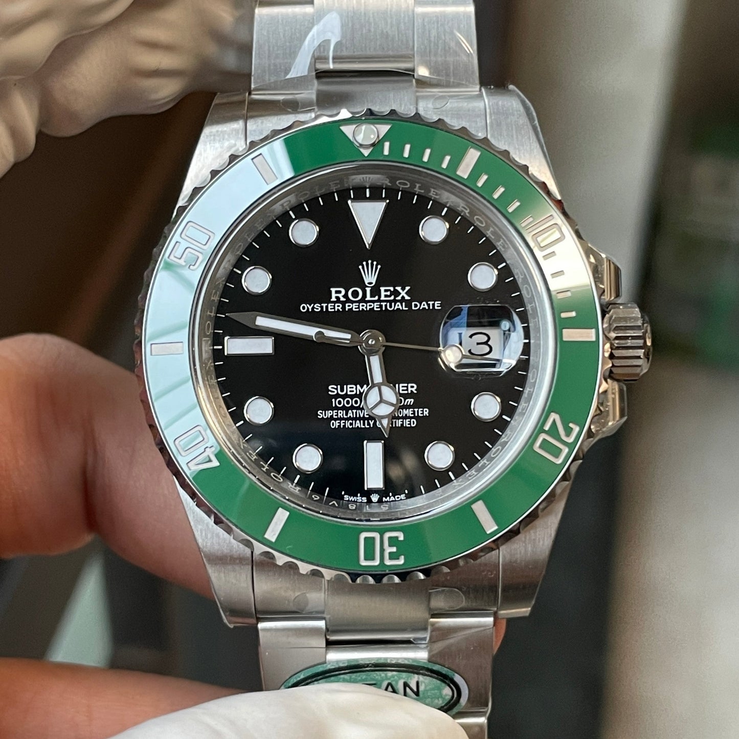 Rolex Submariner M126610LV-0002 Kermit 41MM 3235 movimiento Bisel verde limpio de fábrica