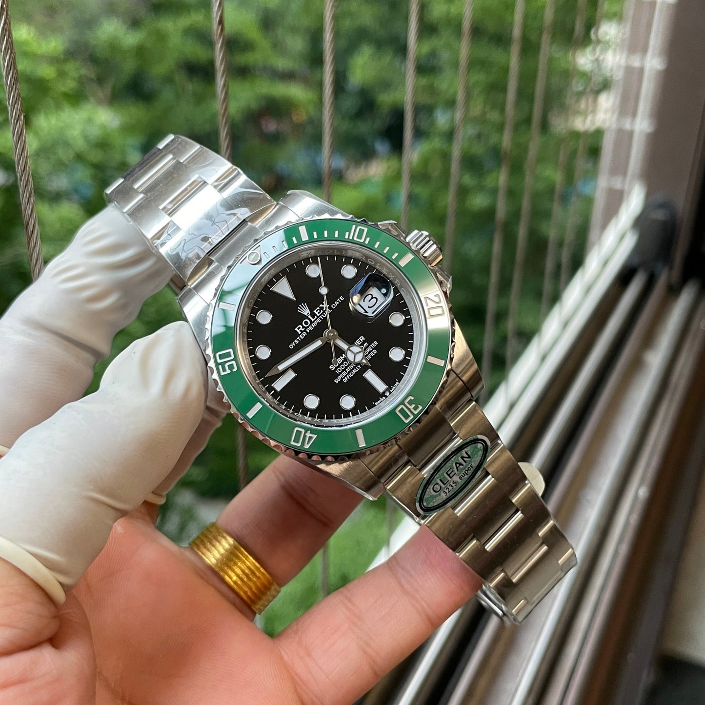 Rolex Submariner M126610LV-0002 Kermit 41MM 3235 movimiento Bisel verde limpio de fábrica