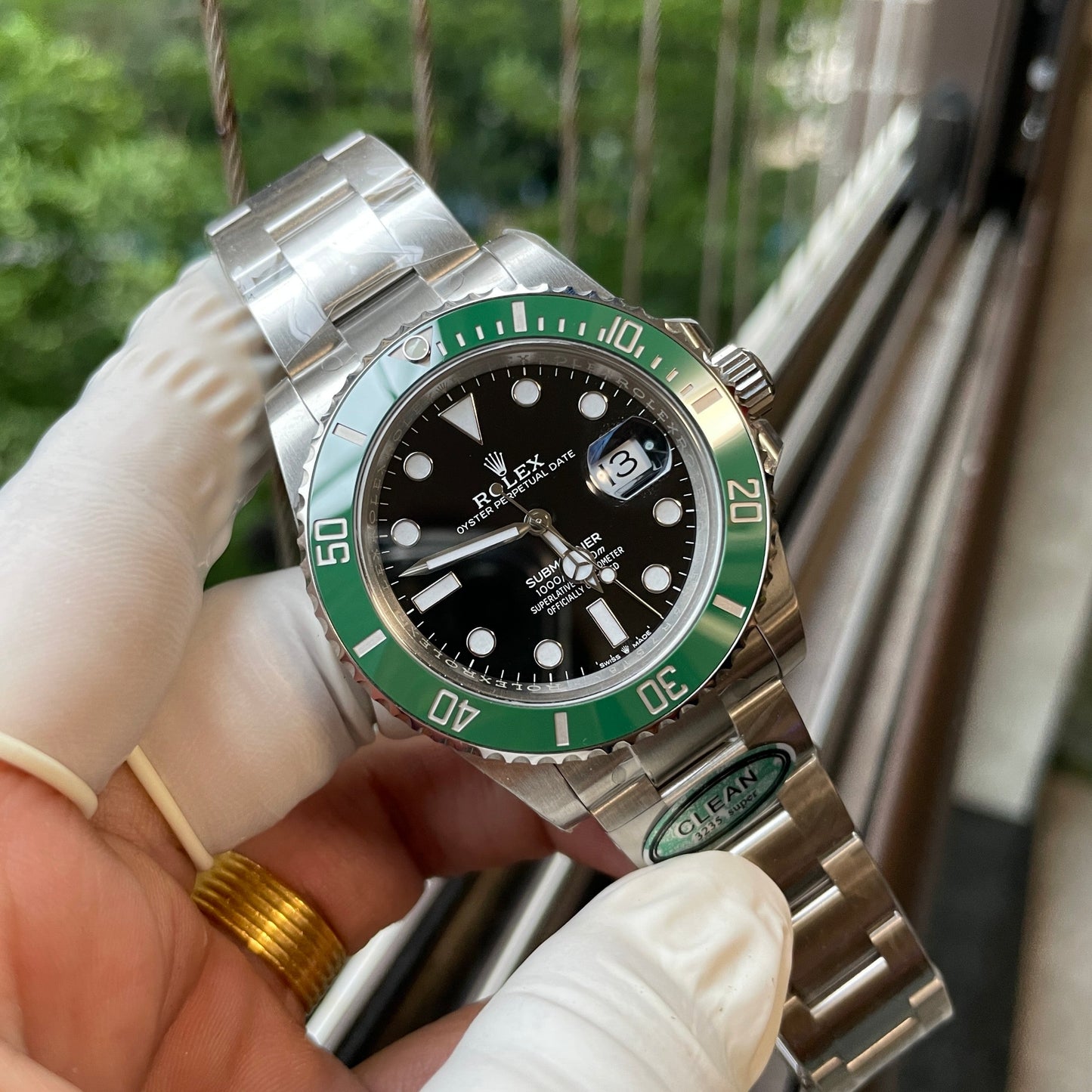 Rolex Submariner M126610LV-0002 Kermit 41MM 3235 movimiento Bisel verde limpio de fábrica