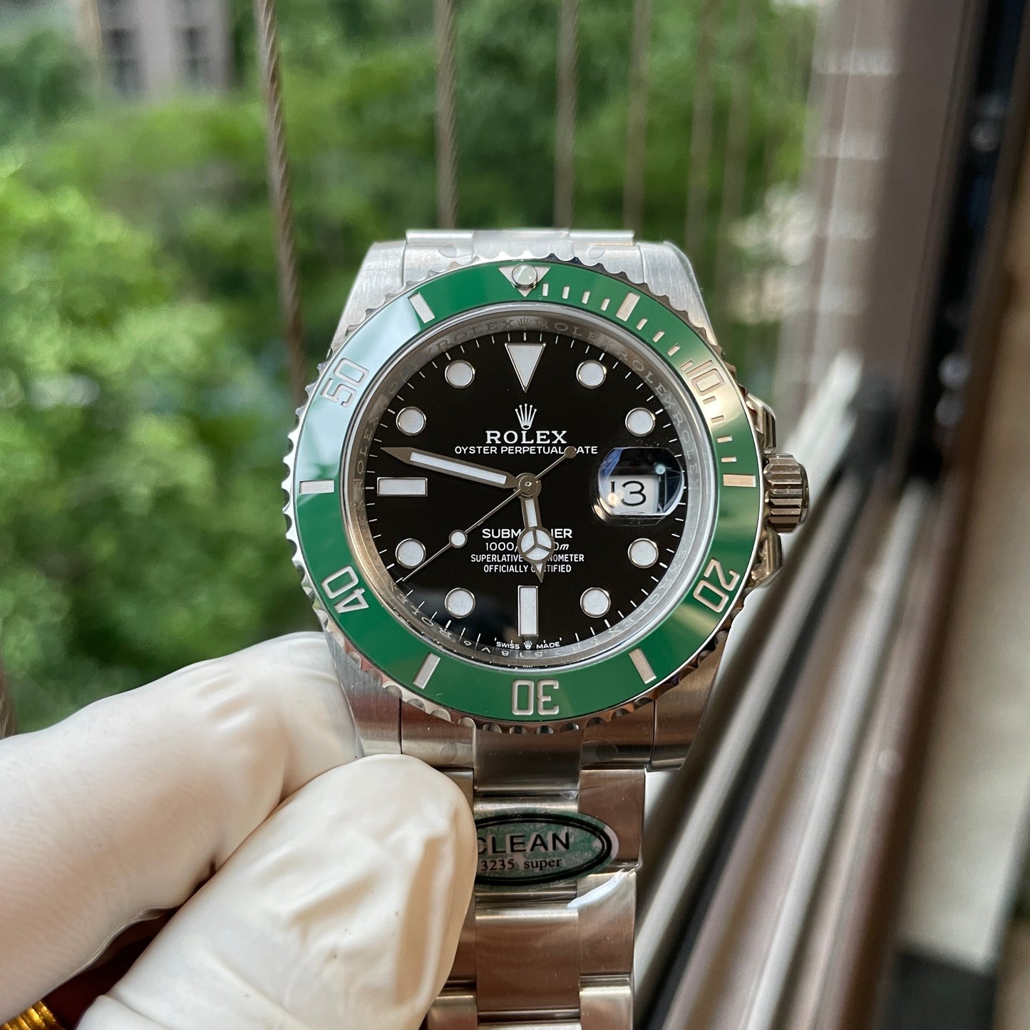 Rolex Submariner M126610LV-0002 Kermit 41MM 3235 movimiento Bisel verde limpio de fábrica