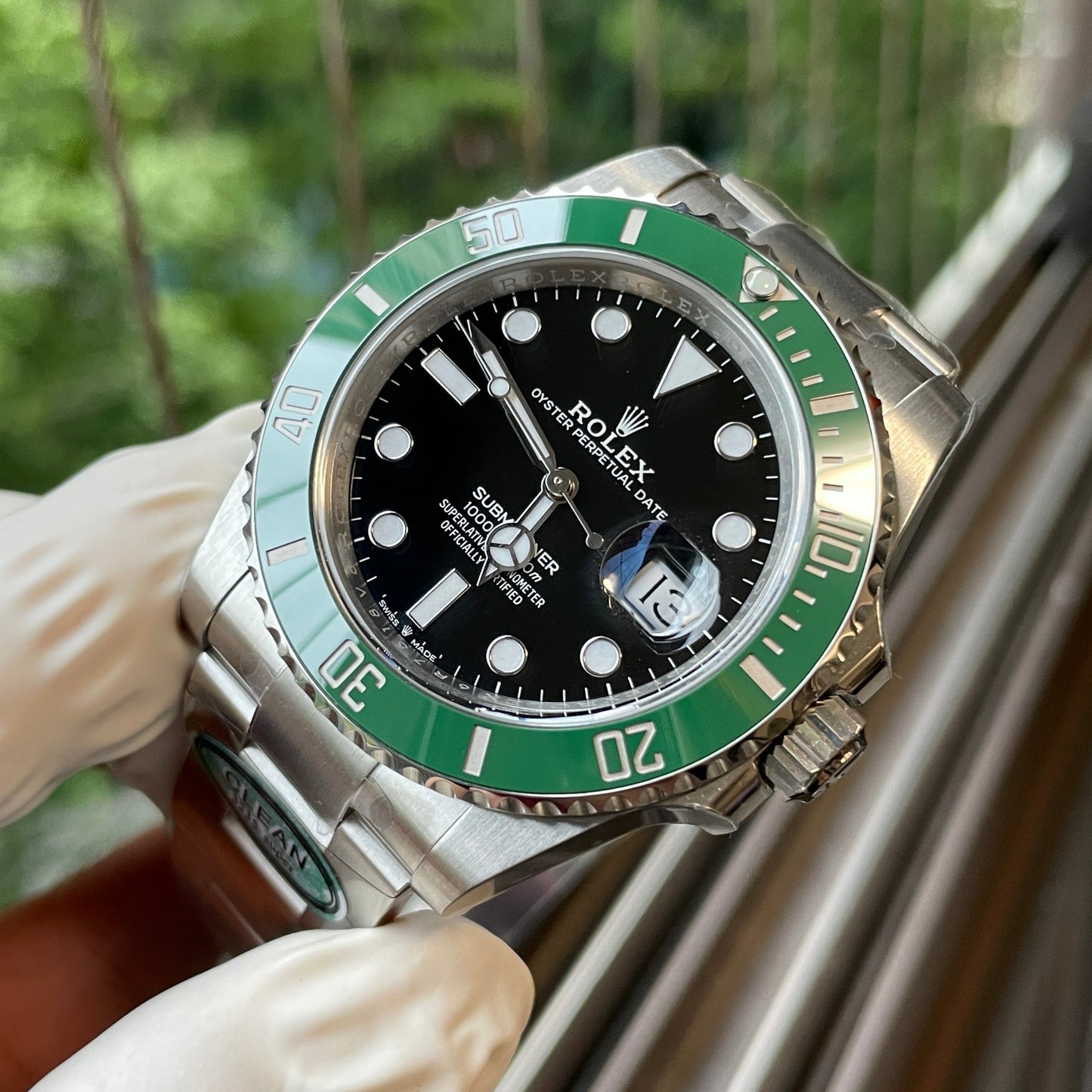 Rolex Submariner M126610LV-0002 Kermit 41MM 3235 movimiento Bisel verde limpio de fábrica