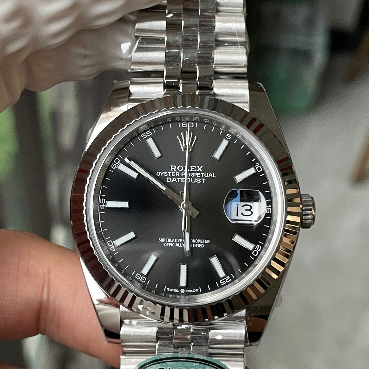 Rolex Datejust 41 mint M126334-0018 1:1 Best Edition Clean Factory esfera negra