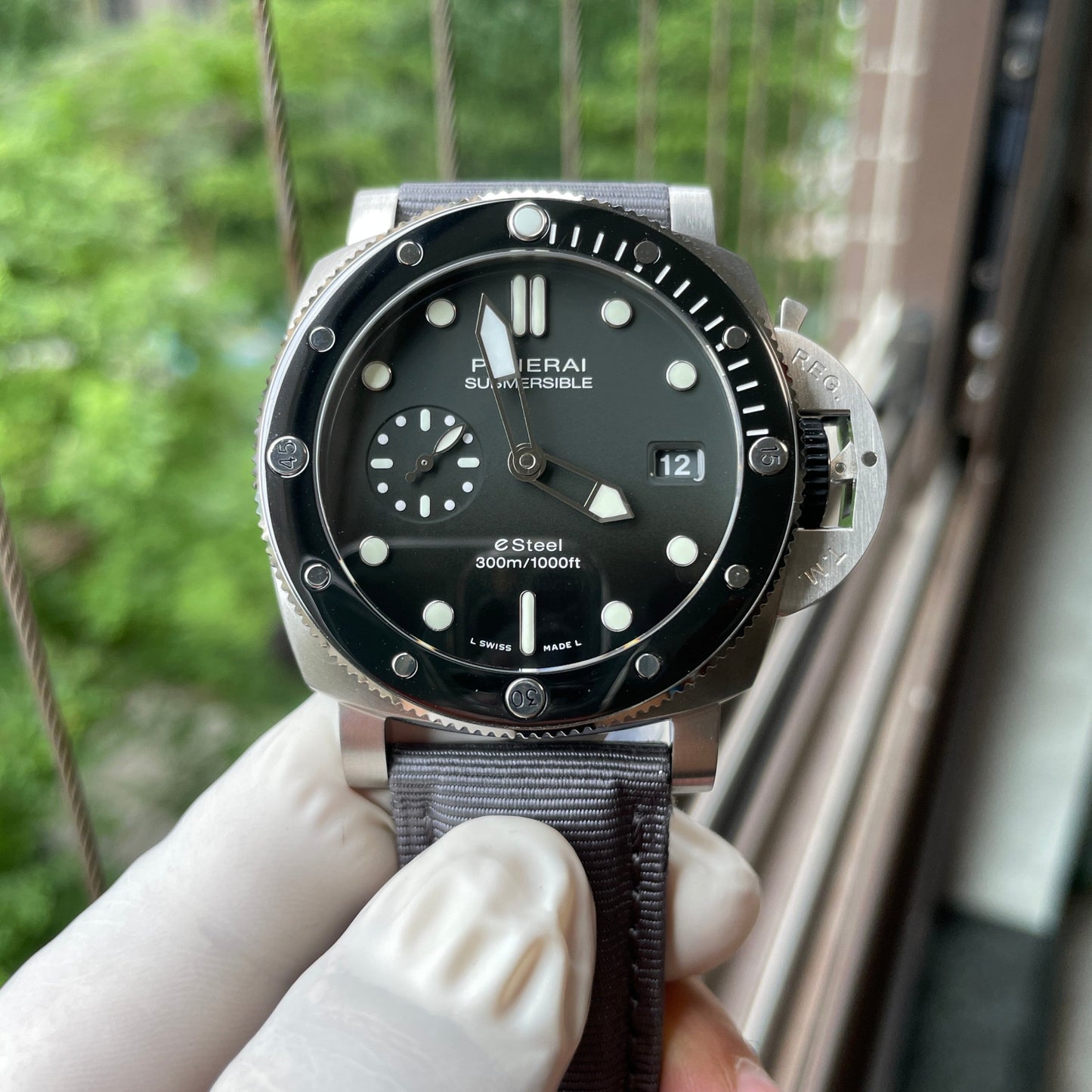 SBF Panerai Submersible PAM01288 Quadrante grigio 1:1 Best Edition VS Factory