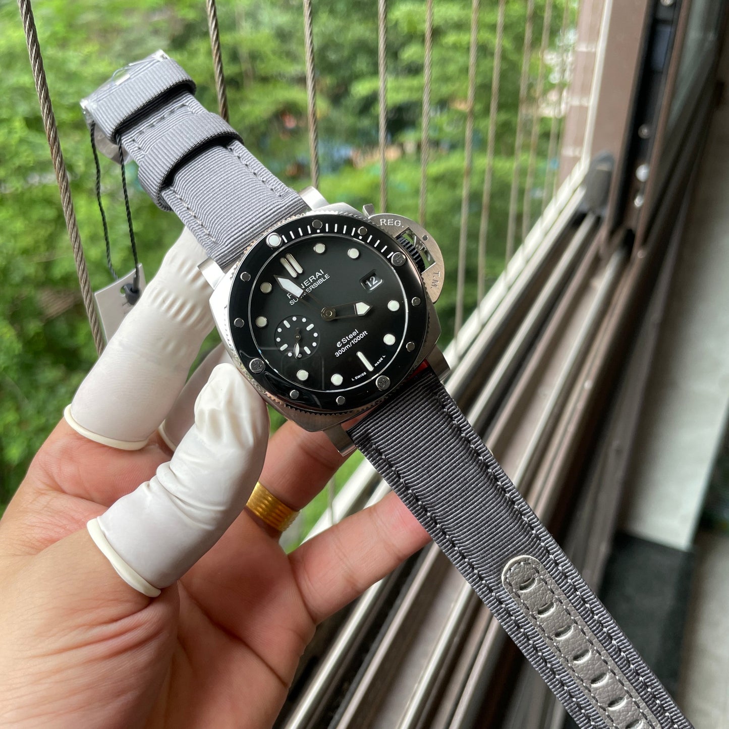 SBF Panerai Submersible PAM01288 Quadrante grigio 1:1 Best Edition VS Factory