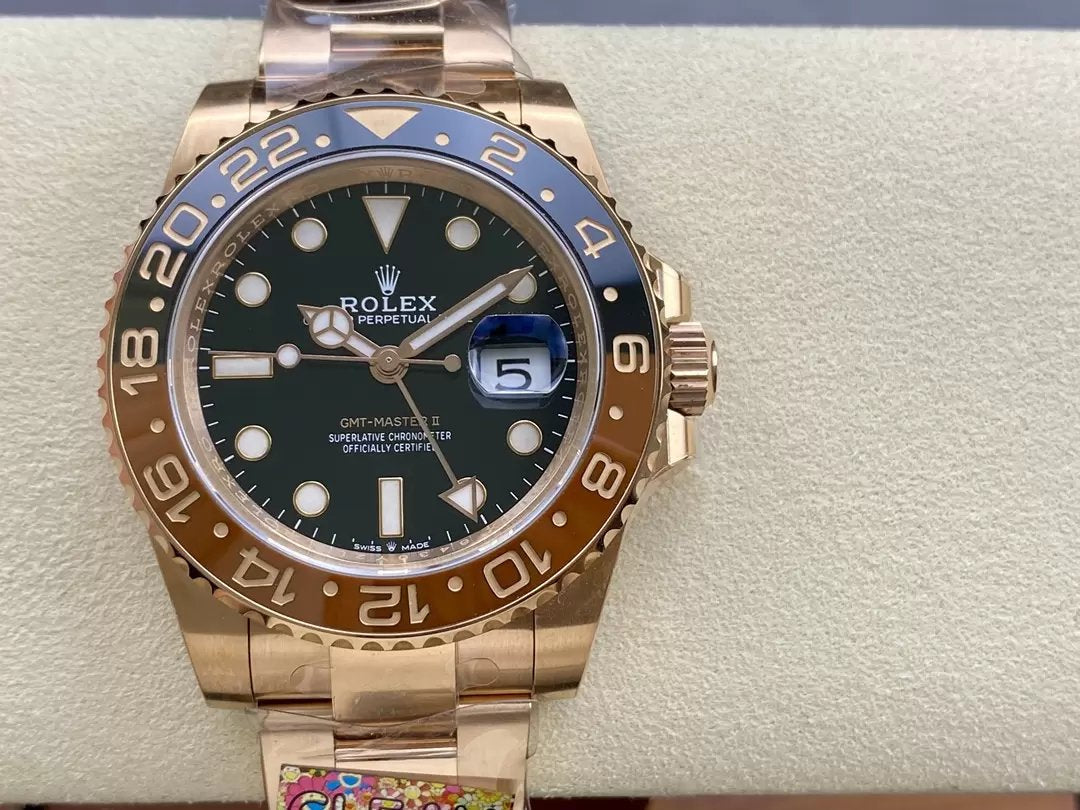 Rolex GMT Master II 126715CHNR-0001 1:1 Best Edition Clean Factory Oro rosa