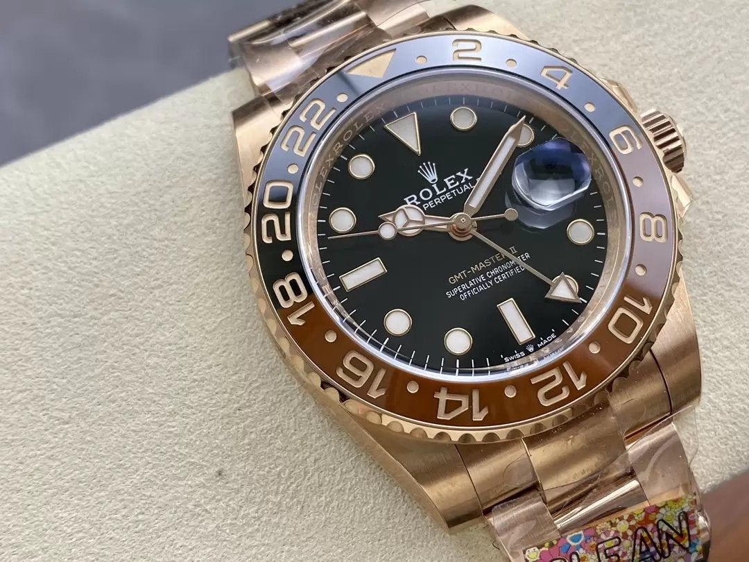 Rolex GMT Master II 126715CHNR-0001 1:1 Best Edition Clean Factory Oro rosa