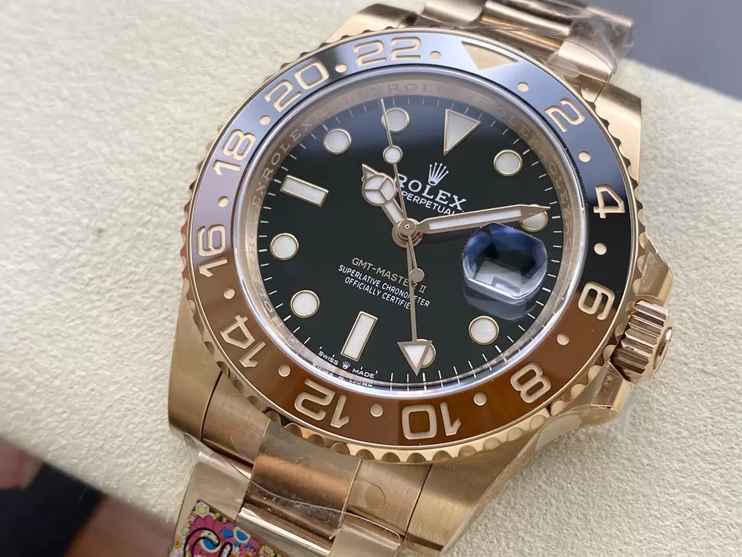 Rolex GMT Master II 126715CHNR-0001 1:1 Best Edition Clean Factory Rose Gold