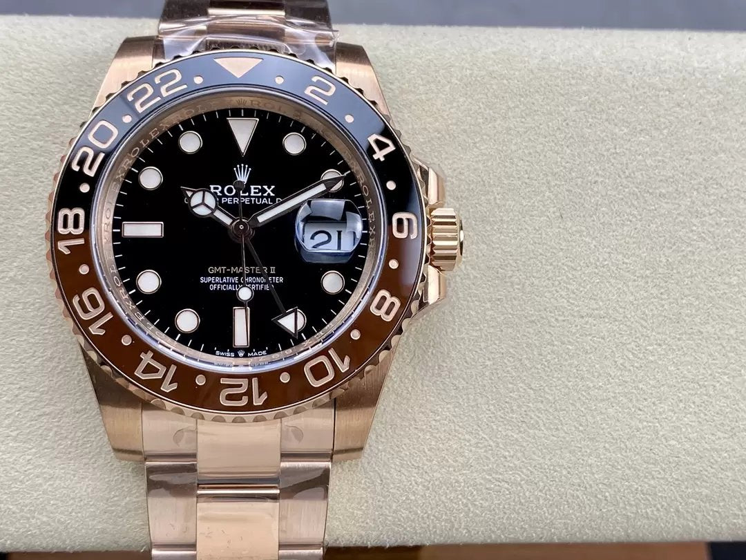 Rolex GMT Master II 126715CHNR-0001 1:1 Best Edition C+ Factory Rose Gold