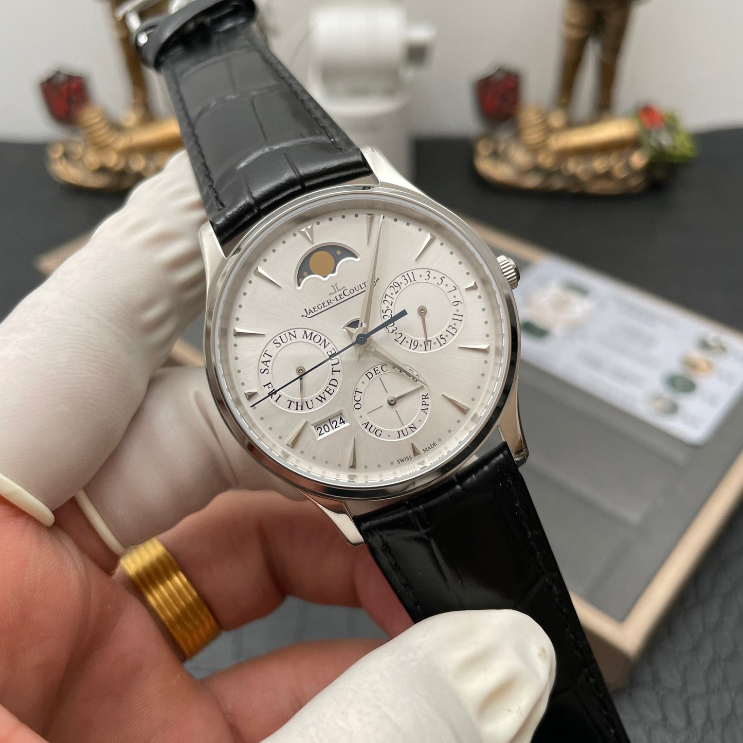 Jaeger LeCoultre Master Ultra Thin 130842J 1:1 Best Edition V9 Factory quadrante bianco svizzero ETA868