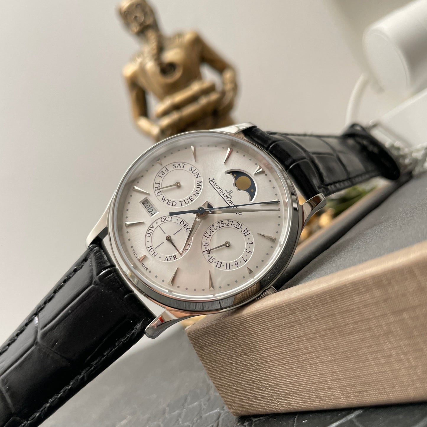 Jaeger LeCoultre Master Ultra Thin 130842J 1:1 Best Edition V9 Factory quadrante bianco svizzero ETA868