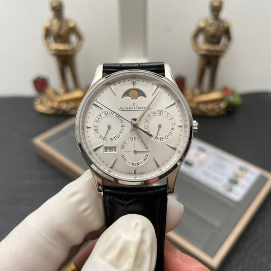 Jaeger LeCoultre Master Ultra Thin 130842J 1:1 Best Edition V9 Factory quadrante bianco svizzero ETA868