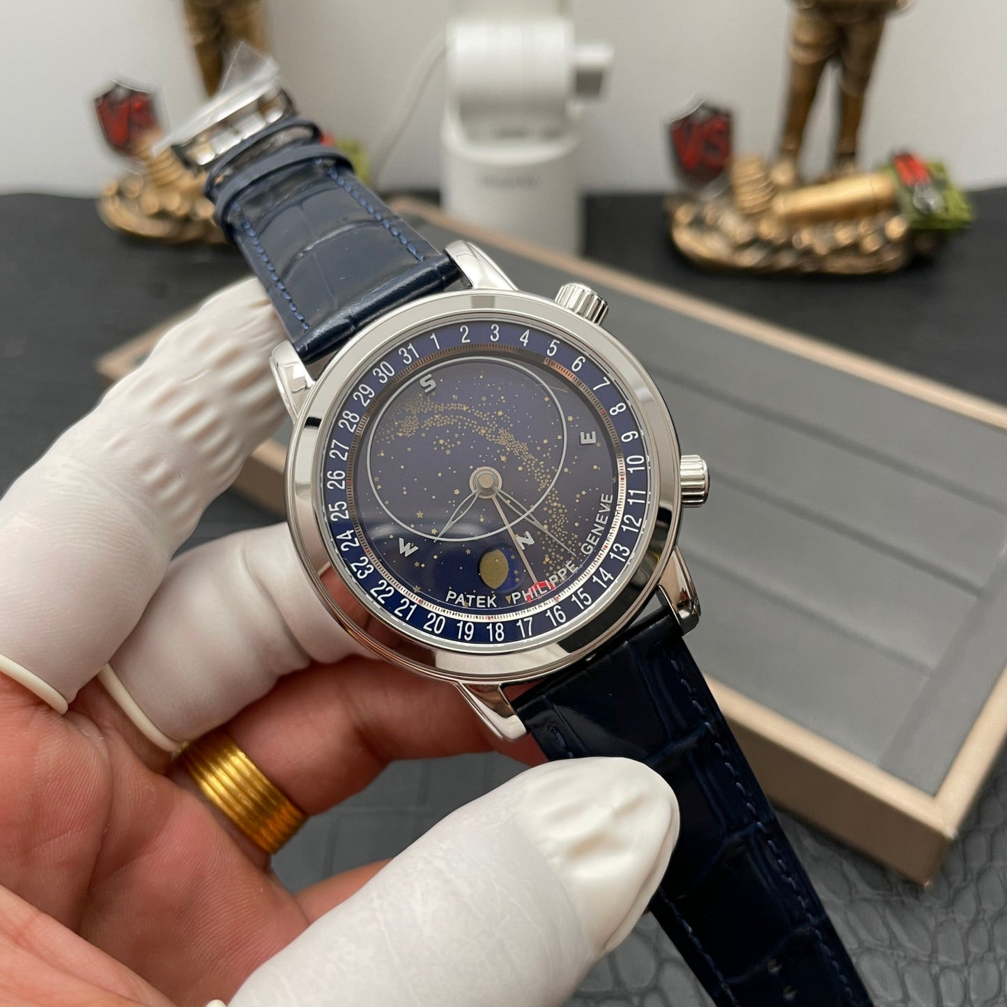 Patek Philippe Grand Complications 6102P-001 1:1 Mejor edición AI Factory Sky Moon esfera azul