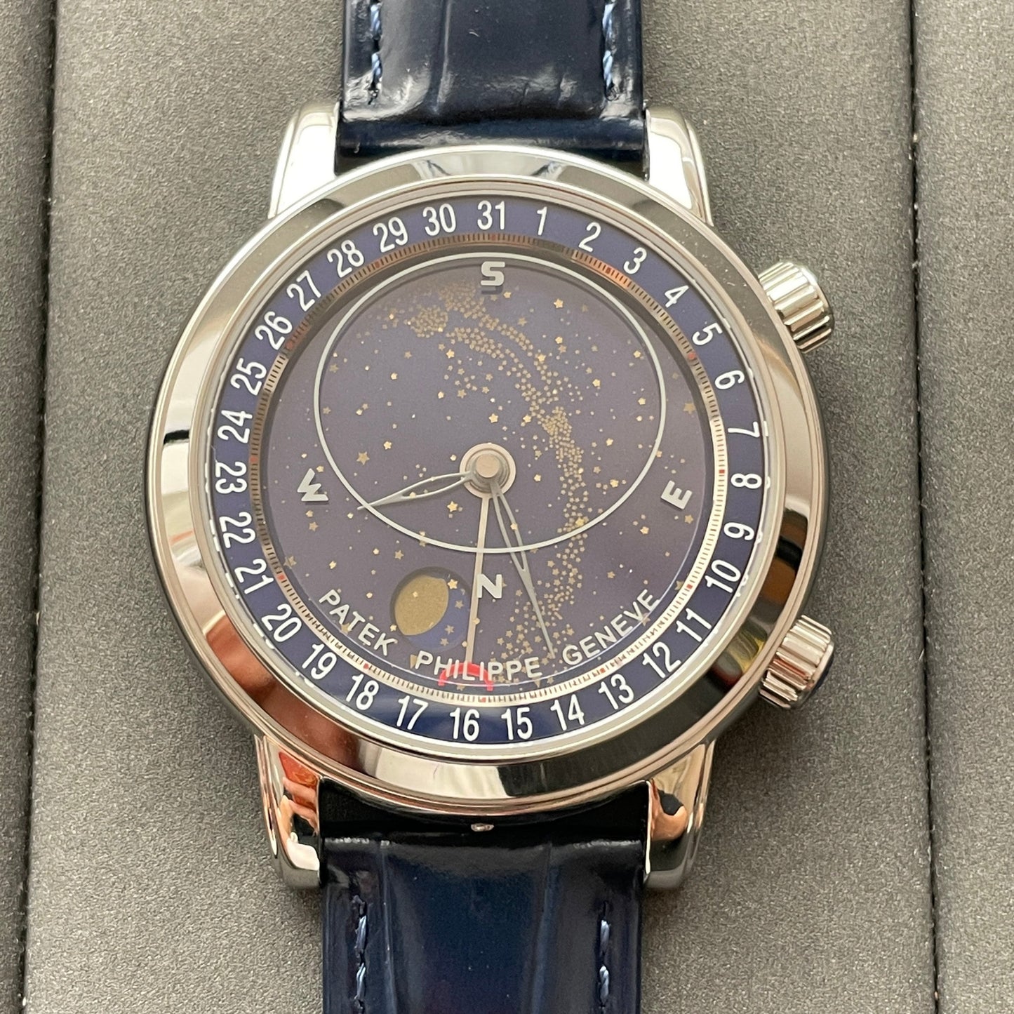 Patek Philippe Grand Complications 6102P-001 1:1 Mejor edición AI Factory Sky Moon esfera azul