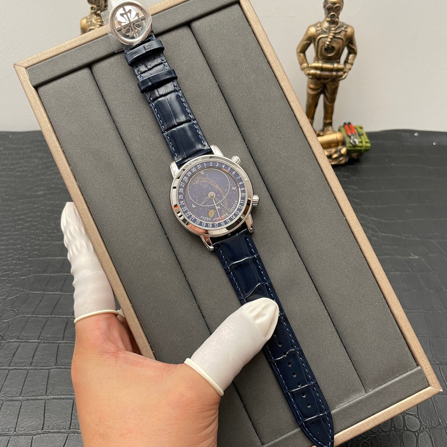 Patek Philippe Grand Complications 6102P-001 1:1 Mejor edición AI Factory Sky Moon esfera azul