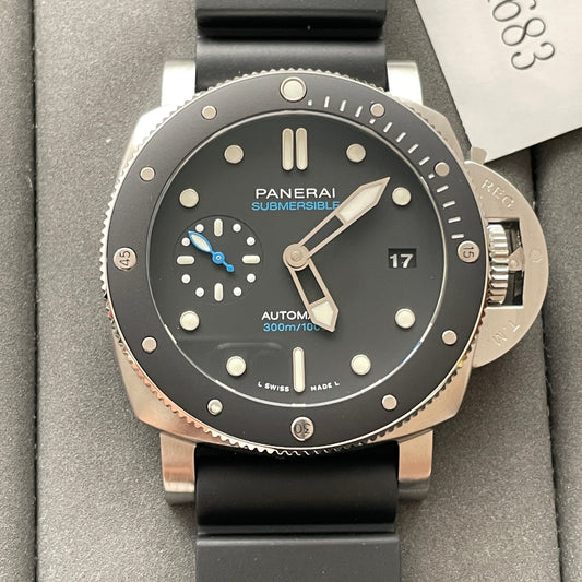 Panerai Submersible PAM00683 1:1 Best Edition VS Factory quadrante nero svizzero P9010