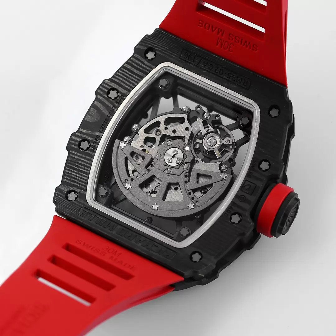 Richard Mille RM035-02 1:1 Best Edition BBR Factory NTPT Cassa in carbonio Cinturino rosso 