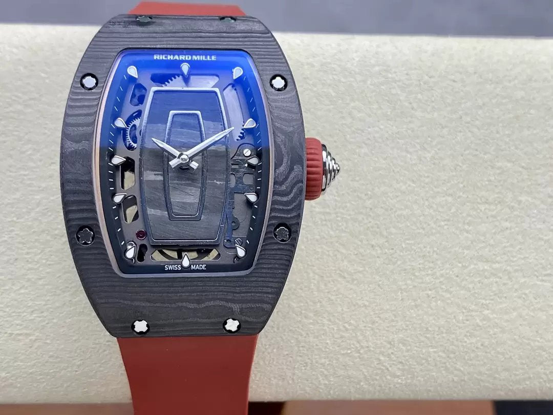 Richard Mille RM 07 RM007 Carbon NTPT Case 1:1 Best Edition G+ Factory Cinturino Rosso