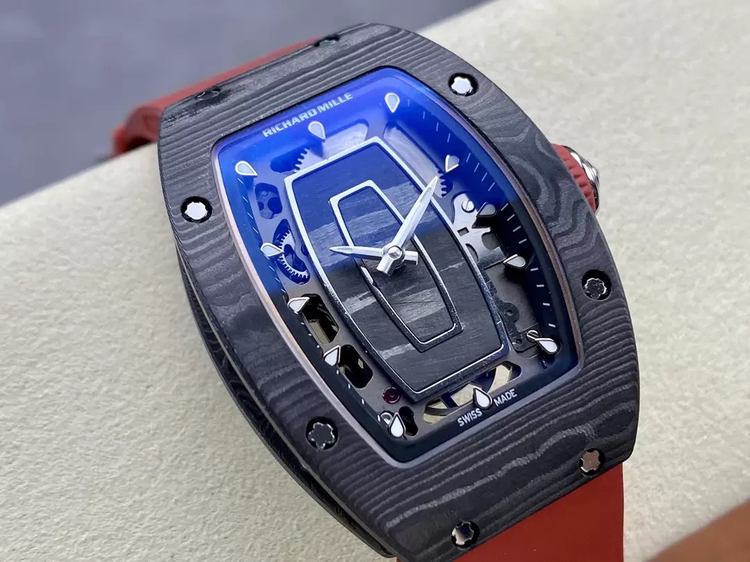 Richard Mille RM 07 RM007 Carbon NTPT Case 1:1 Best Edition G+ Factory Cinturino Rosso