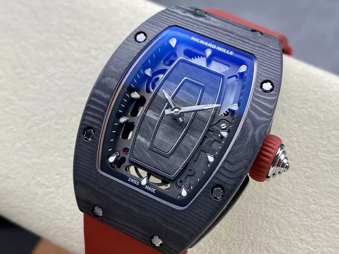 Richard Mille RM 07 RM007 Carbon NTPT Case 1:1 Best Edition G+ Factory Cinturino Rosso