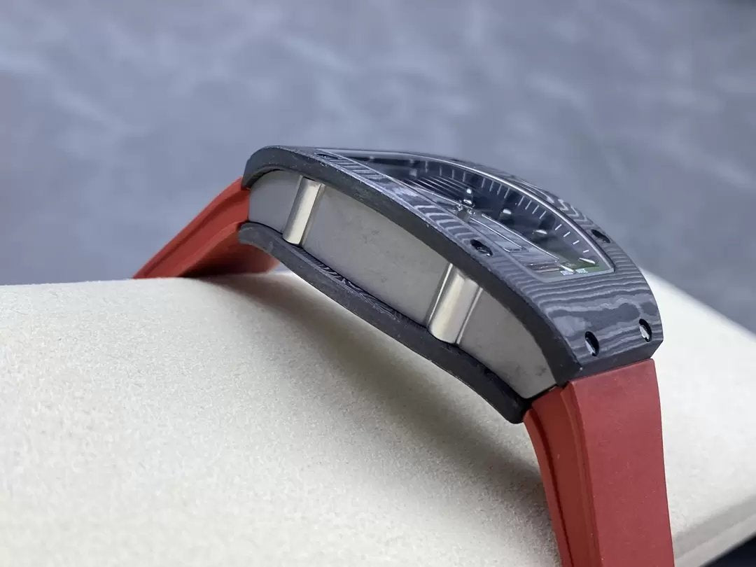 Richard Mille RM 07 RM007 Carbon NTPT Case 1:1 Best Edition G+ Factory Cinturino Rosso