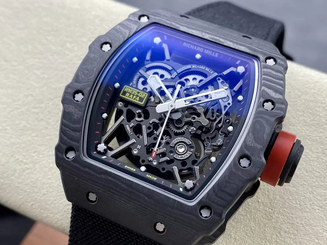 Richard Mille RM035-02 G+ Factory RM3502 Carbon NTPT Black Velcro Strap