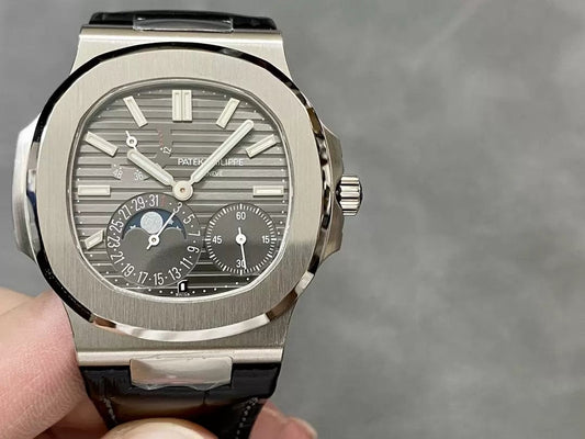 Patek Philippe Nautilus 5712G-001 Esfera gris Edición 1:1 PPF Factory V2 Correa de piel