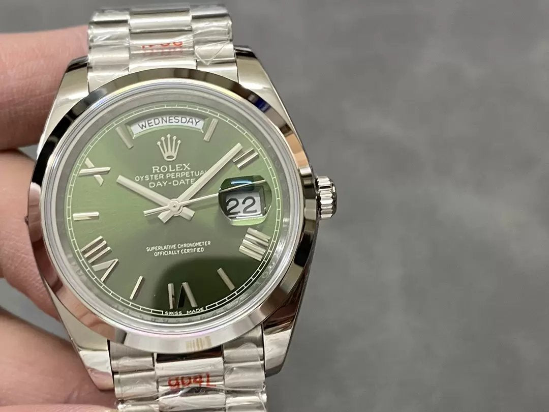 Rolex Day Date 40 - 228206-0027 QF Factory 1:1 Best Edition Esfera verde