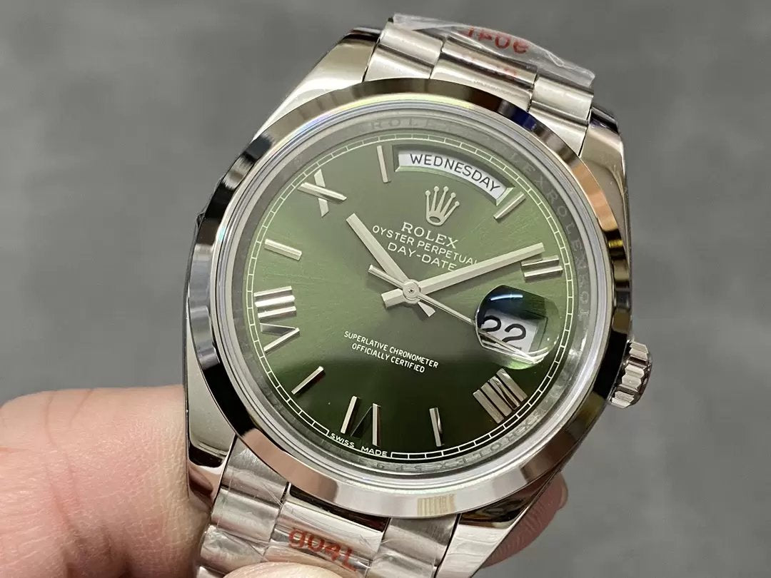 Rolex Day Date 40 - 228206-0027 QF Factory 1:1 Best Edition Esfera verde