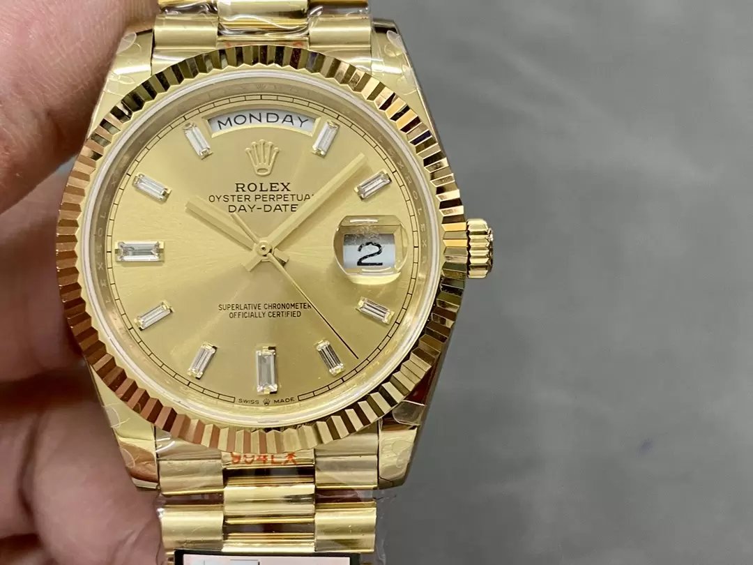 Rolex Day Date 40 m228238-0005 Esfera amarilla 1:1 Versión con contrapeso de la mejor edición 183 gramos