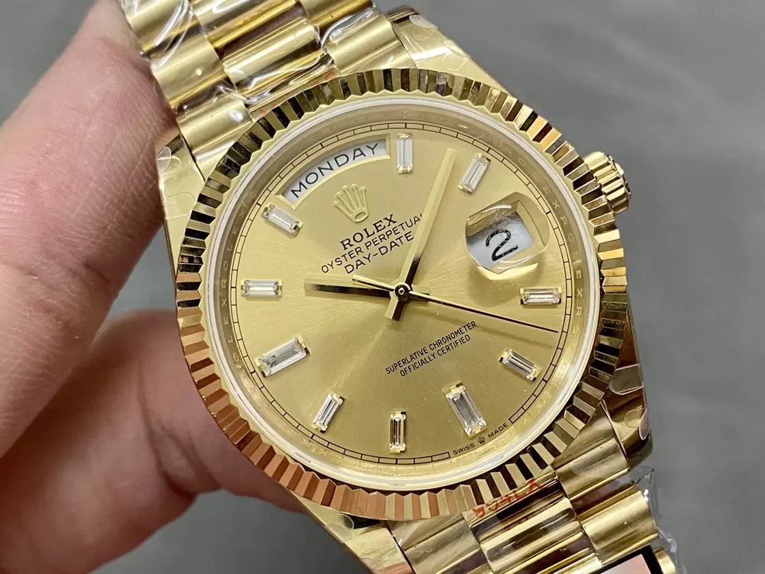 Rolex Day Date 40 m228238-0005 Esfera amarilla 1:1 Versión con contrapeso de la mejor edición 183 gramos