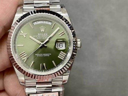 Rolex Day Date 40 m228236-0008 Quadrante verde 1:1 Best Edition Contrappeso Versione 183 Grammi QF Fabbrica