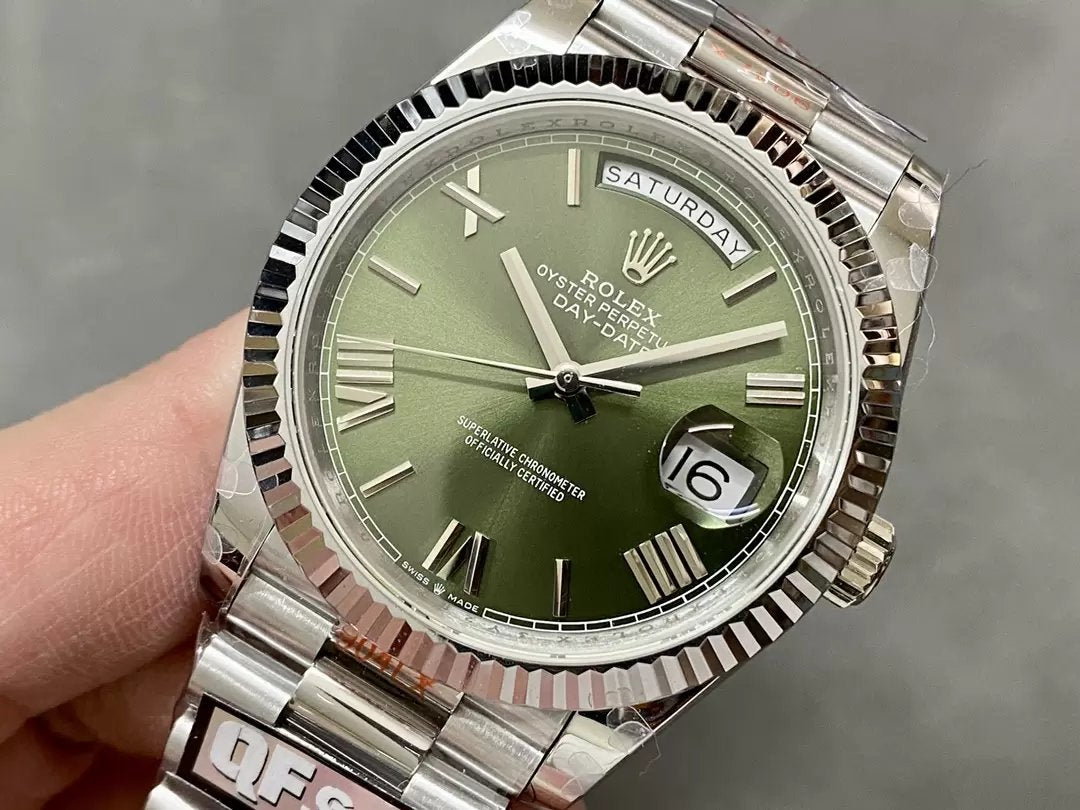 Rolex Day Date 40 m228236-0008 Esfera verde 1:1 Versión de contrapeso de la mejor edición 183 gramos QF Factory