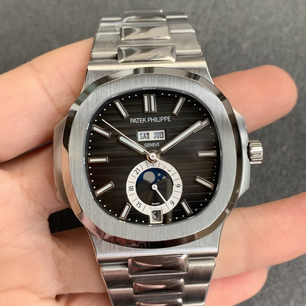 Patek Philippe Nautilus 5726 1:1 Best Edition GR Factory V3 Esfera gris Acero inoxidable