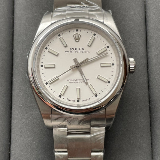 Rolex Oyster Perpetual 114300 39MM TW Factory 1:1 Mejor edición Esfera blanca