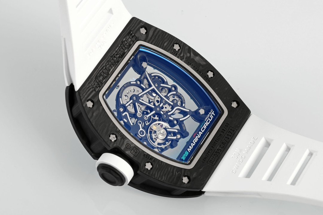 RICHARD MILLE RM055 ZF 2024 1:1 Best Edition Cassa in fibra di carbonio Quadrante turchese 