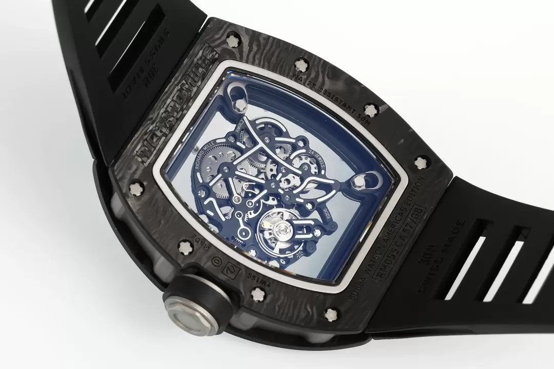 RICHARD MILLE RM055 ZF 2024 1:1 Best Edition Cassa in fibra di carbonio Quadrante bianco 