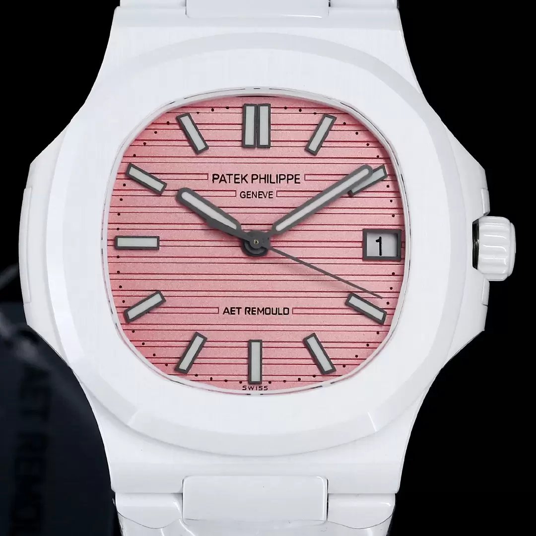 [AET modificado] Patek Philippe Nautilus 5711 Cerámica Esfera rosa 1:1 Mejor edición