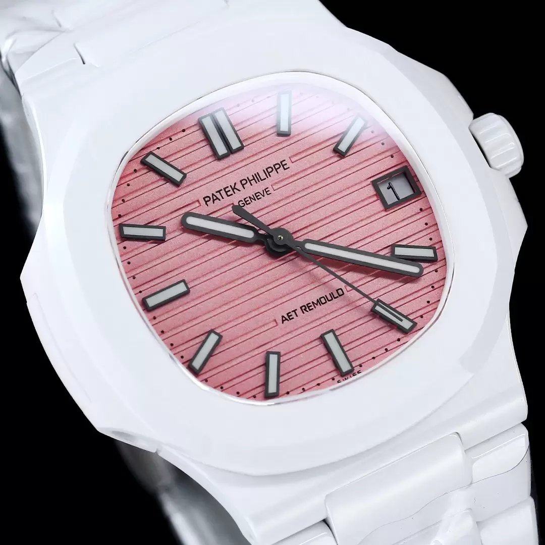 [AET modificado] Patek Philippe Nautilus 5711 Cerámica Esfera rosa 1:1 Mejor edición