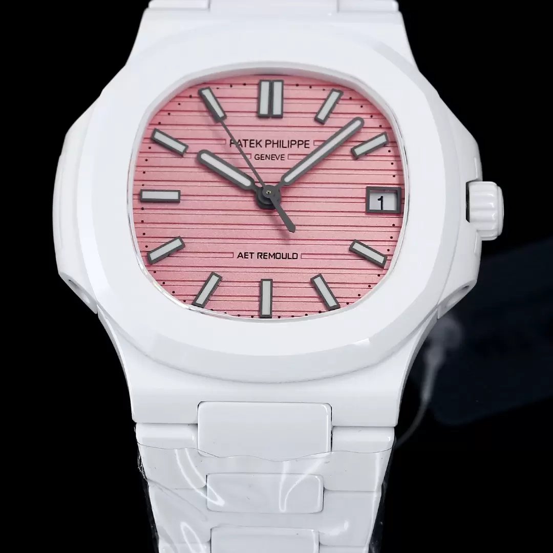 [AET modificado] Patek Philippe Nautilus 5711 Cerámica Esfera rosa 1:1 Mejor edición