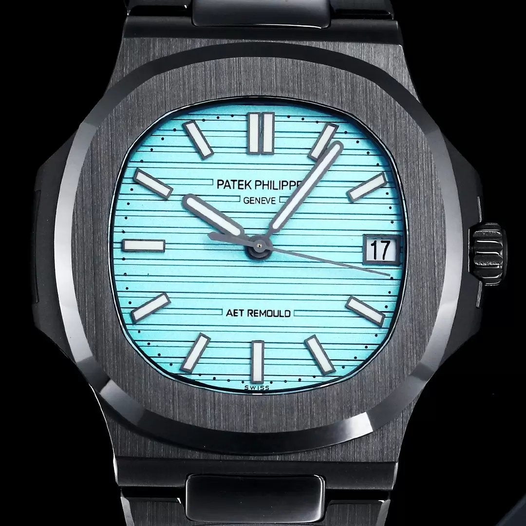 [AET modificado] Patek Philippe Nautilus 5711 Cerámica negra con esfera Tiffany 1:1 Mejor edición