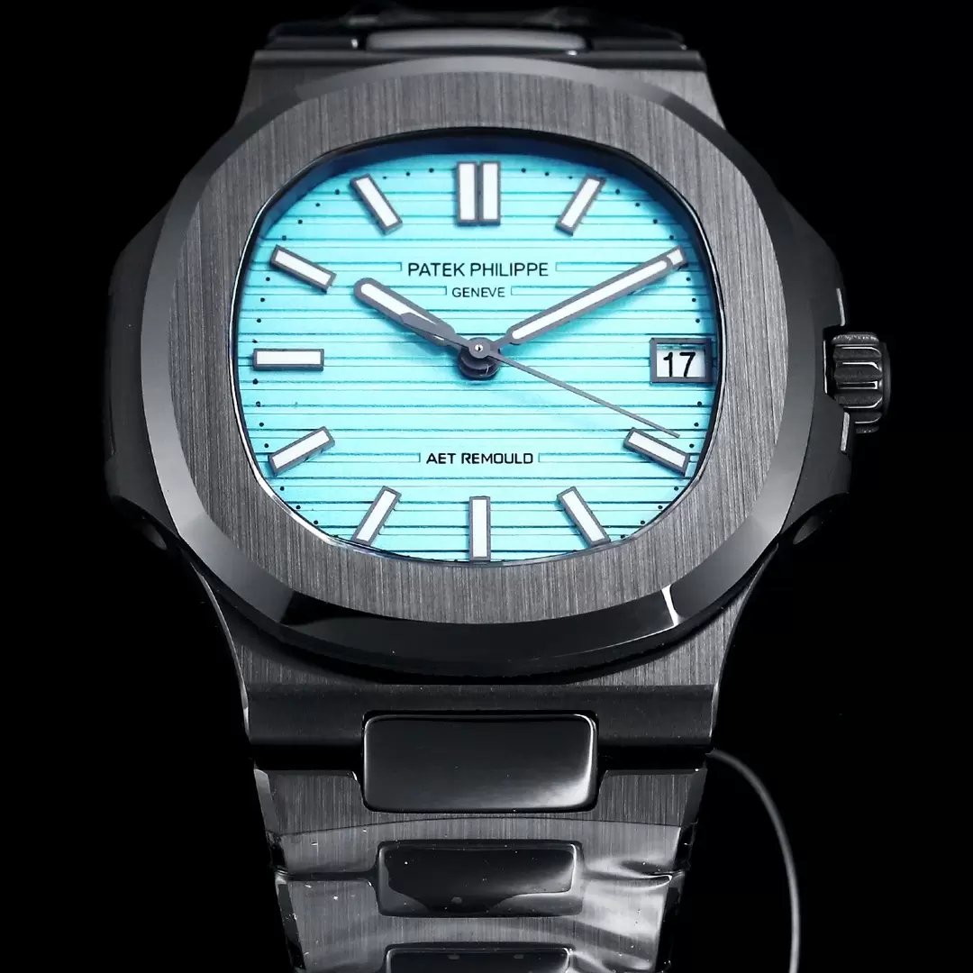 [AET modificado] Patek Philippe Nautilus 5711 Cerámica negra con esfera Tiffany 1:1 Mejor edición