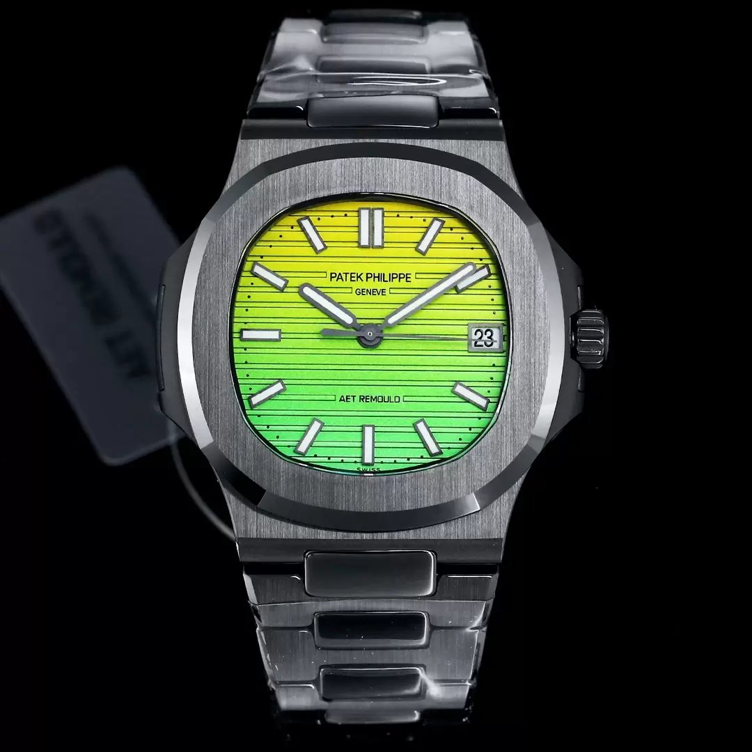 [AET modificado] Patek Philippe Nautilus 5711 Cerámica negra con esfera verde degradada 1:1 Mejor edición