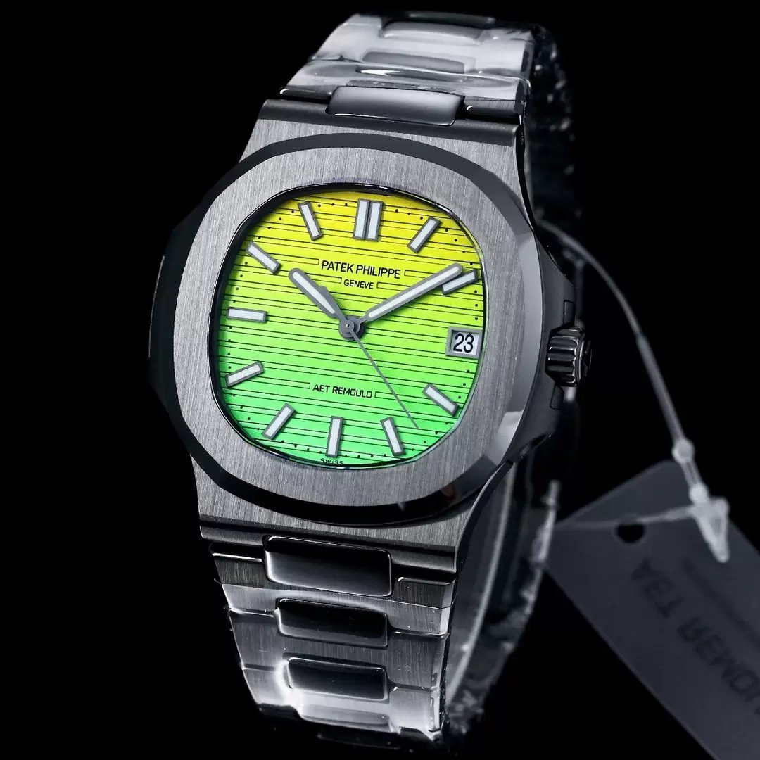 [AET modificado] Patek Philippe Nautilus 5711 Cerámica negra con esfera verde degradada 1:1 Mejor edición