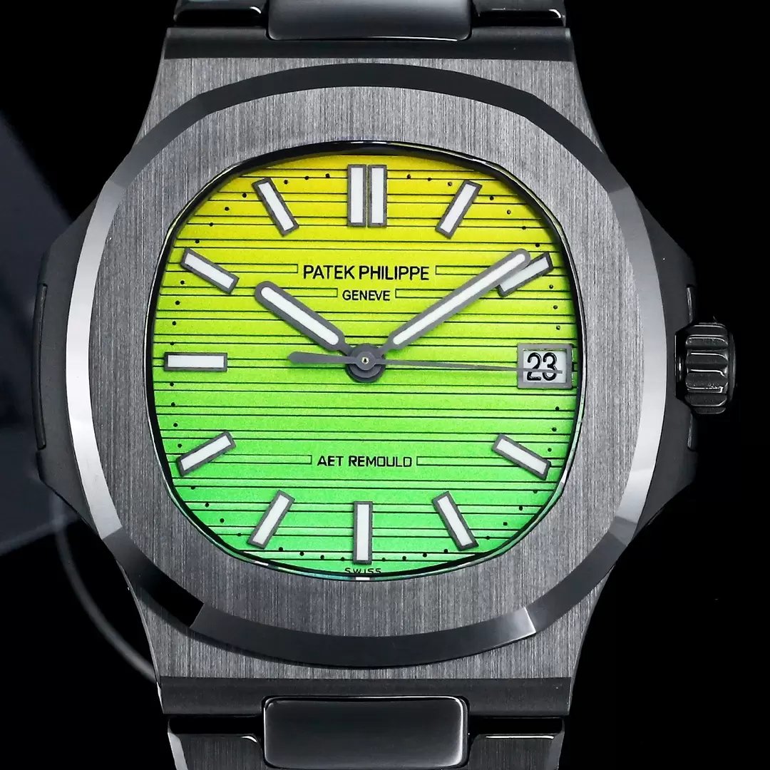 [AET modificado] Patek Philippe Nautilus 5711 Cerámica negra con esfera verde degradada 1:1 Mejor edición