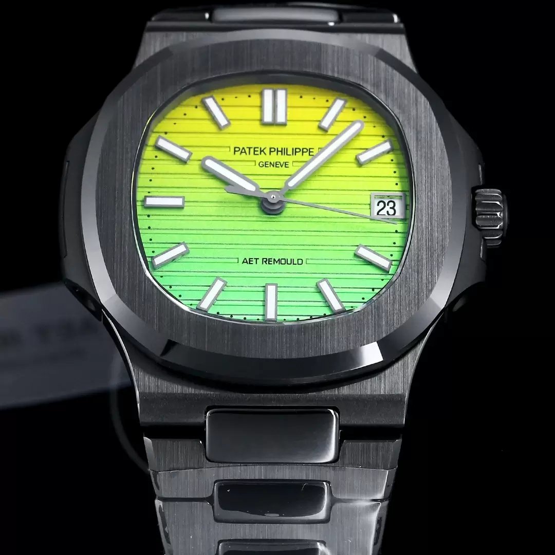 [AET modificado] Patek Philippe Nautilus 5711 Cerámica negra con esfera verde degradada 1:1 Mejor edición