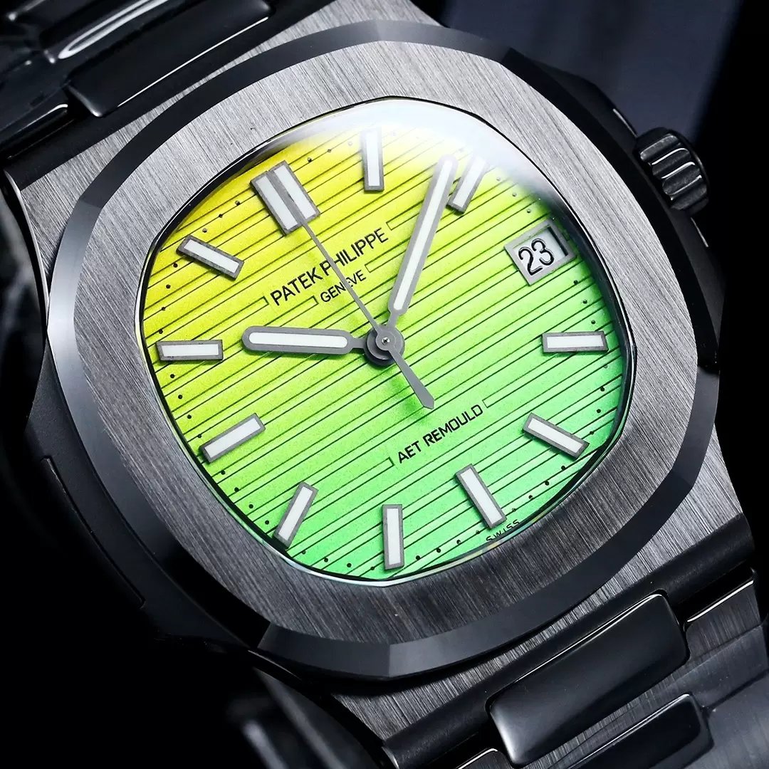 [AET modificado] Patek Philippe Nautilus 5711 Cerámica negra con esfera verde degradada 1:1 Mejor edición