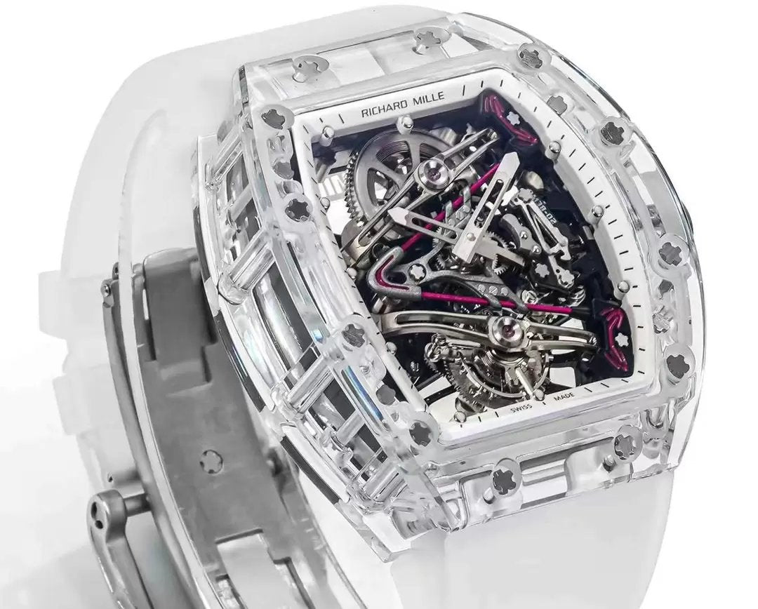 Richard Mille RM38-02 Tourbillon Movement 1:1 Best Edition RM Factory Transparent case Rubber Strap