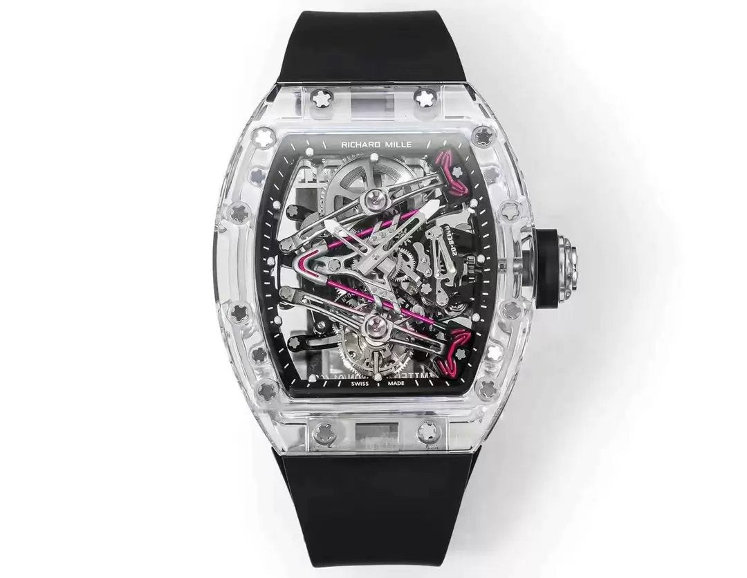 Movimiento tourbillon Richard Mille RM38-02 Edición limitada a 1:1 Correa de caucho negra de fábrica RM